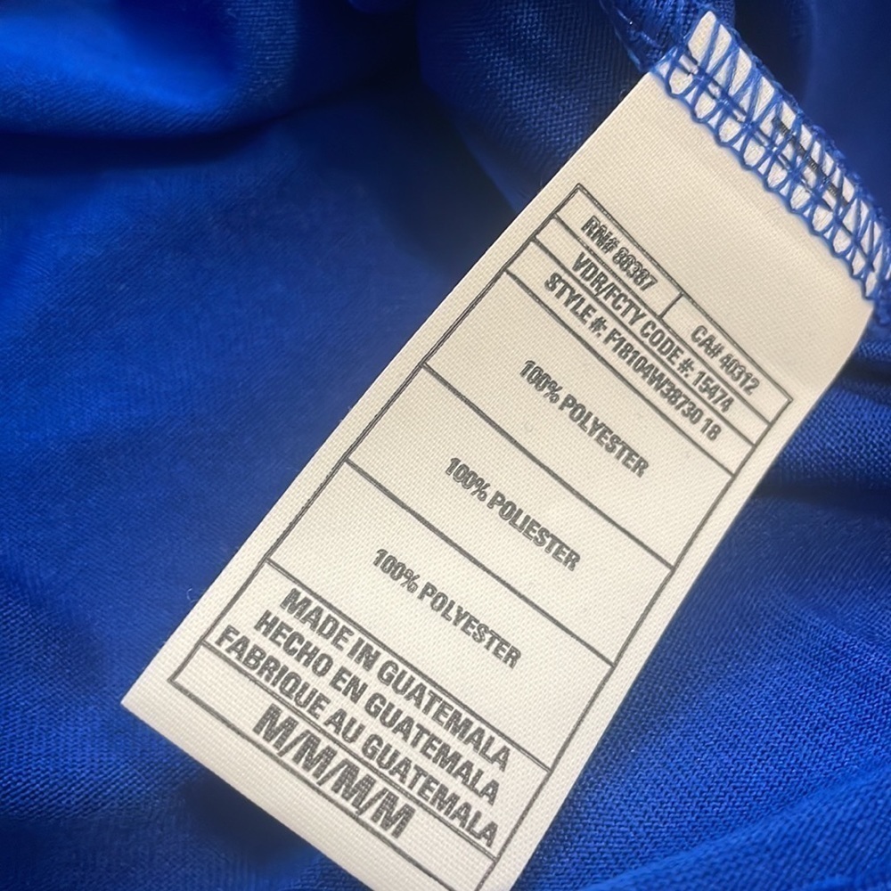 Adidas Tee SS Climate VNeck Royal blue short sleeve top New Sz M - Picture 6 of 7